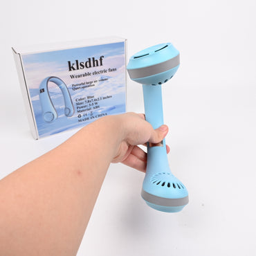klsdhf Blue Neck Hanging Bladeless Wearable Electric Fans with USB Charging