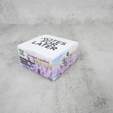 NOTES FOR LATER Lavender Scented Soy Wax Candle with Dried Petals Aromatherapy Candle for Sleep & Relaxation
