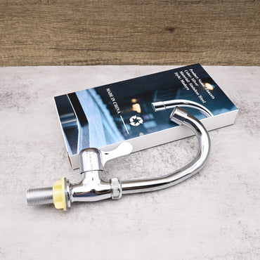 LZWACDD Modern Single Cold Water Kitchen Sink Faucets Stainless Steel Bathroom Laundry Utility Room Basin Tap