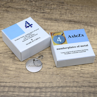 AxleZx Professional Stainless Steel Numberplates of Metal Custom Engraved ID Tags