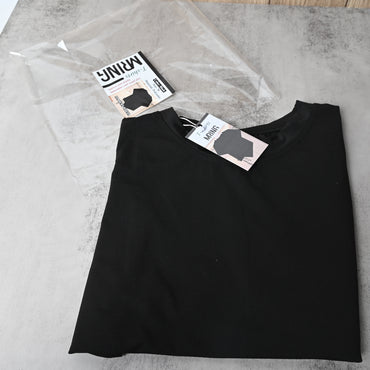 MRING Women's Classic Black T-Shirt Soft Breathable Essential Tee for Everyday Wear