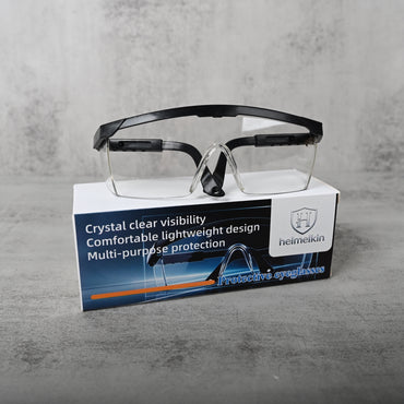 H helmelkin Protective Glasses Safety Goggles Protective Eyewear Impact Resistant Clear Lens Lightweight