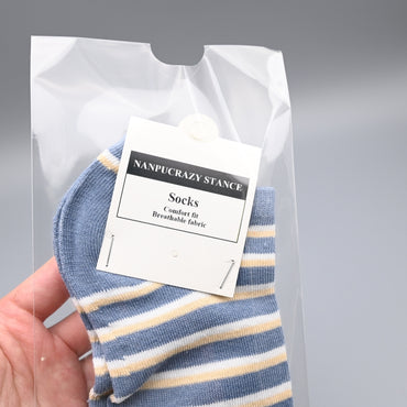 NANPUCRAZY STANCE Vibrant Striped Blue Socks for Every Occasion: Add a Pop of Color and Comfort to Your Wardrobe