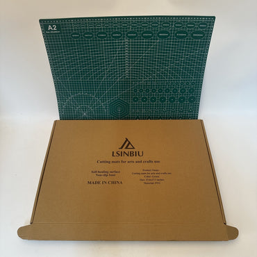 LSINBIU Professional A2 Self-Healing Cutting Mat for Arts and Crafts Use Large Green Craft Cutting Board for Art