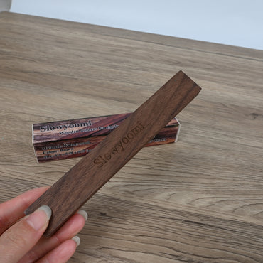 Slowyoomi Walnut Wood Price Tag Stand Wooden Holders for Signboards, Bakery and Café Menu Displays