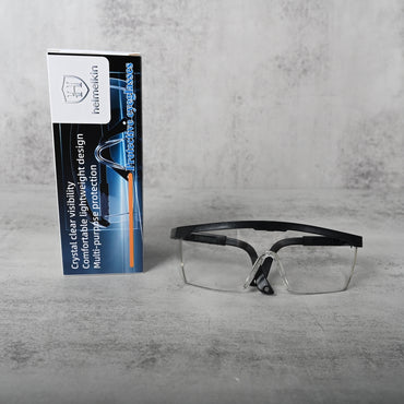 H helmelkin Protective Glasses Safety Goggles Protective Eyewear Impact Resistant Clear Lens Lightweight