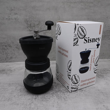 Sisney Premium Hand-Operated Coffee Grinders - Ceramic Burr Manual Coffee Mill with Adjustable Settings