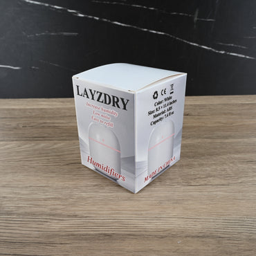LAYZDRY Mini Humidifier Small Droplet White Compact Quiet for Desk Nightstand Auto Shut Off