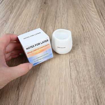 NOTES FOR LATER Low-Temperature Massage Candle in Ceramic Jar Moisturizing Coconut Wax Massage Candle for Cosmetic Skincare