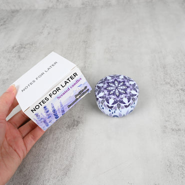 NOTES FOR LATER Violet King Scented Soy Candle with Dried Petals Aromatherapy Candle for Home, Gifting & Air Purification