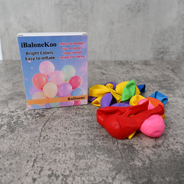 iBaloneKoo Balloons Round Rubber Balloons for Parties and Celebrations Durable Stretch Friendly for Birthday Wedding and Event Decor