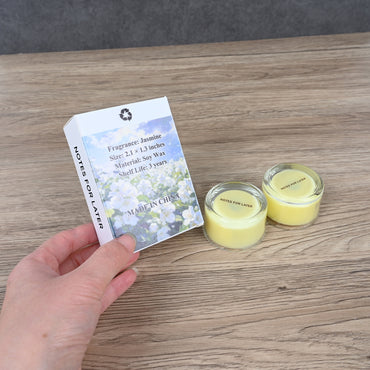 NOTES FOR LATER Jasmine Scented Soy Candle Yellow Relaxing Aromatherapy Candle, Long-Lasting & Natural Soy Wax