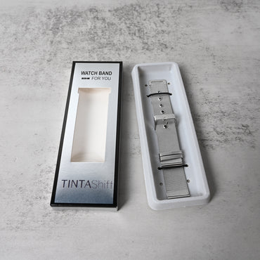 TINTAShift 20mm Stainless Steel Thin Watch Band Silver Breathable Mesh Replacement Strap for Men & Women
