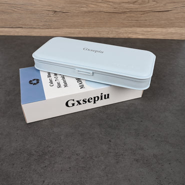 Gxsepiu Light Blue Pencil Case Durable & Stylish Stationery Box for School, Office