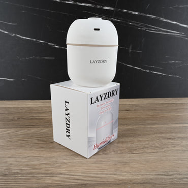 LAYZDRY Mini Humidifier Small Droplet White Compact Quiet for Desk Nightstand Auto Shut Off