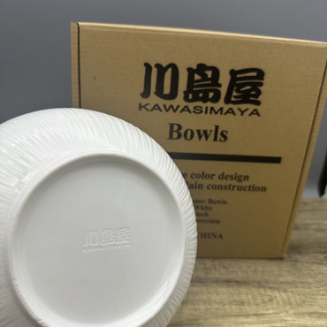 KAWASIMAYA Ceramic Soup Bowls Set Dining Bowls for Salad, Pasta, and Rice, Solid Color Porcelain Tableware