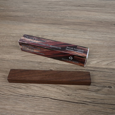Slowyoomi Walnut Wood Price Tag Stand Wooden Holders for Signboards, Bakery and Café Menu Displays