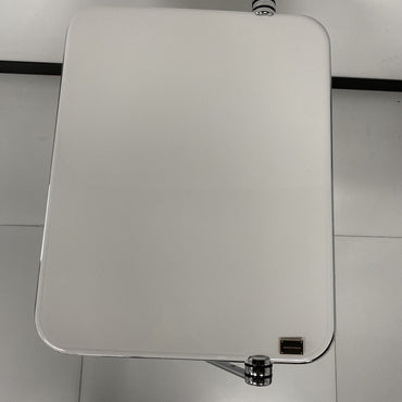 Manoyoson Folding Side Table, Folding Tray Table, Tray Table, Folding Table, Snack Table, Foldable Table, Small Side Table, Outdoor, for Living Room, White, 68x64x50 cm