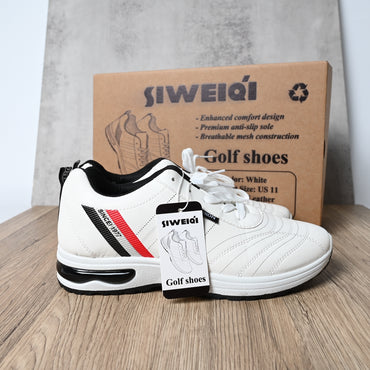 SIWEIQI Men's Breathable Golf Shoes Lightweight Athletic Sneakers with Slip-Resistant Sole