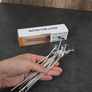 NOTES FOR LATER Eco-Friendly HTP-52 Candle Wicks for Lighting - High-Performance Cotton Wicks for Clean