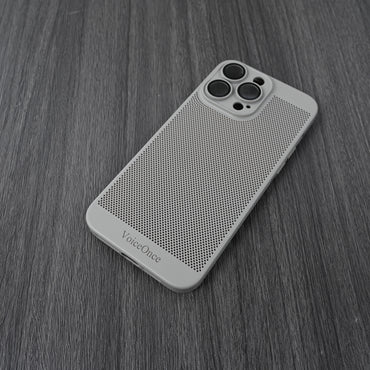 VoiceOnce Cell Phone Case for Apple iPhone 15 Pro Max Gray TPU Durable Perfect Fit