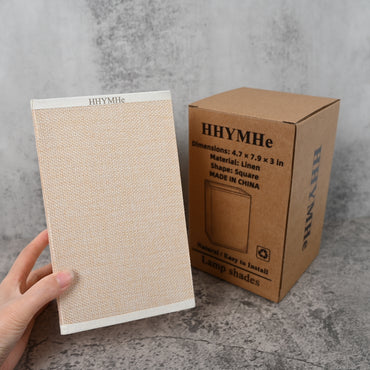 HHYMHe Lamp Shades Square Cylinder Linen Lamp Shade Stylish Simple Natural Texture Elegant for Any Room