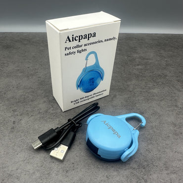 Aicpapa Pet Collar Accessories Safety Lights LED Rechargeable Rotating Clip On Light For Dogs And Cats Waterproof Night Walking Light