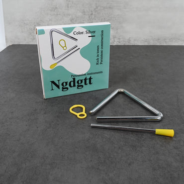Ngdgtt Orff Triangle Bell with Striker High-Quality Steel Percussion Instruments for Music Education