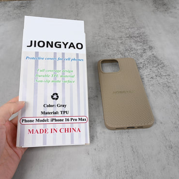 JIONGYAO Anti-Slip Full Coverage Protective Cover for iPhone 16 Pro Max Matte TPU Case