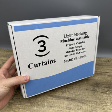 3 Blackout Curtains - Light Blocking Window Drapes for Bedroom and Living Room