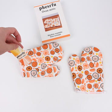 phesrfu Heat Resistant Oven Mitts Kitchen Oven Mitts for Baking & Cooking with Comfortable Grip