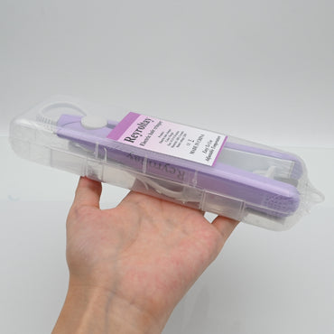 Reyroltay Purple Mini 2-in-1 Ionic Electric Hair Crimper - Suitable for All Hair Types - Wet and Dry Use 30s Fast Heat-Up