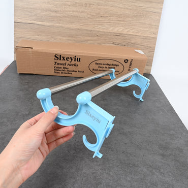 Slxeyiu Blue Bathroom Towel Racks Rust-Resistant Space Saving Towel Holder