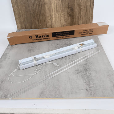 Bassio Pure White Venetian Blinds Adjustable Window Blinds for Home & Office