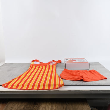 AILEDNEHS Bathing Suits Swimwear Red and Yellow Vibrant Summer Beach Days Stylish Comfortable