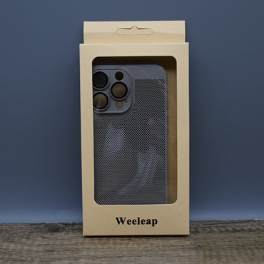 Weeleap Cell Phone Cases Apple iPhone 15 Pro Max Case Gray Durable PC Perfect Fit Scratch Resistant Drop Protection