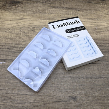 Lashhush Premium Natural False Eyelashes - Handmade Reusable 3D False Eyelashes with Ultra-Thin Band - Lightweight Glamour Fake Lashes for Natural Look