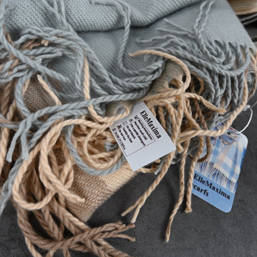 ElleMaxima Unisex Acrylic Fiber Scarf Soft & Warm Lightweight Fashion Scarf for Men and Women