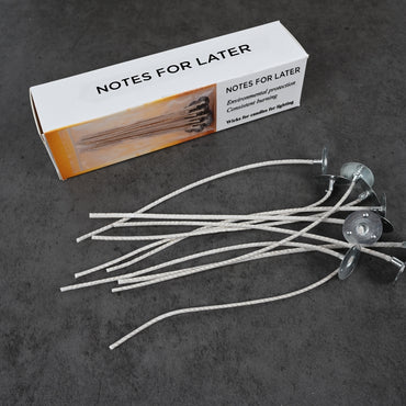NOTES FOR LATER Eco-Friendly HTP-52 Candle Wicks for Lighting - High-Performance Cotton Wicks for Clean