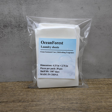 OceanForest Laundry Sheets Eco Friendly Laundry Detergent Sheets Mess Free Powerful Stain Odor Removal