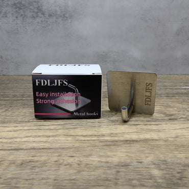 FDLJFS Metal Hooks Stainless Steel No Drill Hook Rust Resistant Strong Adhesion Easy Install