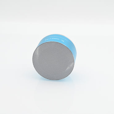 X-nnevat Wireless Speakers - Compact and Stylish Metal Mini Bluetooth Speaker in Blue for On-the-Go Audio Enjoyment