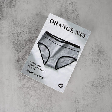 ORANGE NEI Women's Grey Cotton Underwear Soft Breathable Briefs for Everyday Comfort
