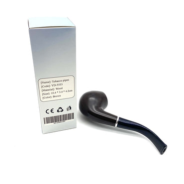 GLABS Tobacco pipes-Classic Wooden Smoking Pipe for Enthusiasts, Durable Briar Wood Design with Smooth Finish, Elegant Gift Idea for Pipe Smokers, Traditional Style