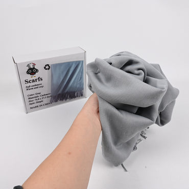UGLY TIME Cashmere Scarf Gray Ultra Soft Winter Scarves for Men and Women Elegant Fashion Accessory