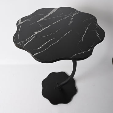 Win Balance Metal Side Table Cream Themed Minimalist End Table for Living Room Bedroom