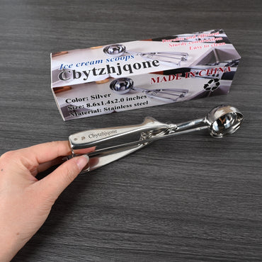 Cbytzhjqone Stainless Steel Ice Cream Scoop Medium Size Durable Scooper for Frozen Treats