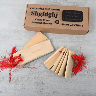 Shgfdghj Percussion Instruments Bamboo Clapper Traditional Chinese Crisp