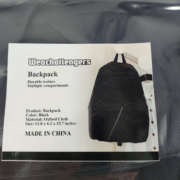 Weachallengers Stylish and Durable Water-Resistant Backpack in Sleek Black