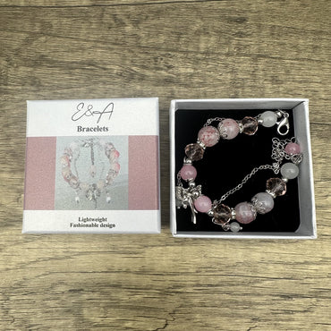 E&A Cute Cartoon Bow Bracelets - Adorable Pink Accessory for Everyday Wear